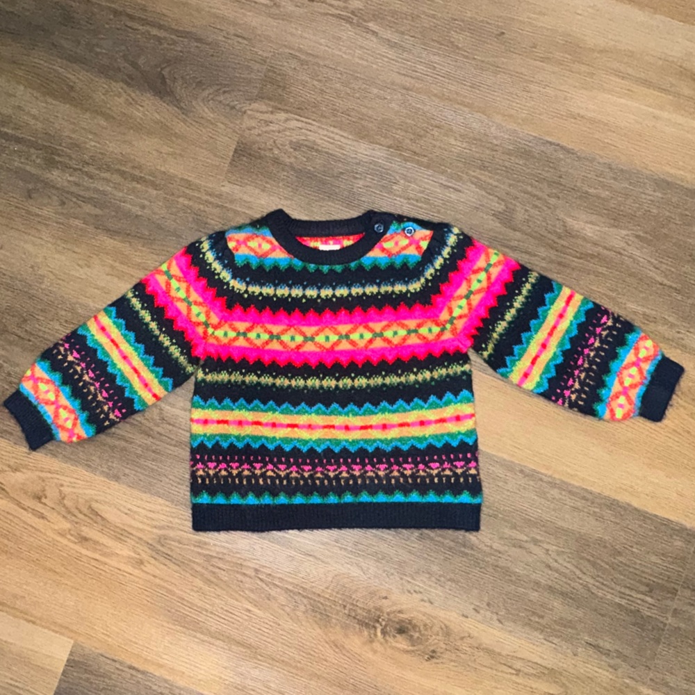 Baby Gap Girls Colorful Patterned Sweater 18-24 months